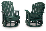 Shell Beach Outdoor Swivel Glider Chair side angle
