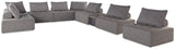 Side angle of Bree Brown Zee Outdoor Sectional with Lounge Chair