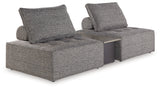 Bree Zee Brown sectional lounge chair close-up