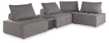 Close-up of brown Nuvella® outdoor fabric on Bree Zee sectional