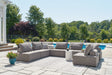 Lounge chair included in Bree Brown Zee Outdoor Sectional set