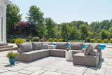 Close-up of Bree Zee sectional cushions and fabric