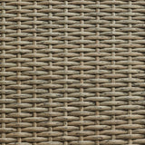Beige resin wicker texture close-up on Marina chair
