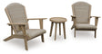 Marina beige Adirondack chair with cushion front view