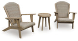 Marina beige Adirondack chair with cushion front view