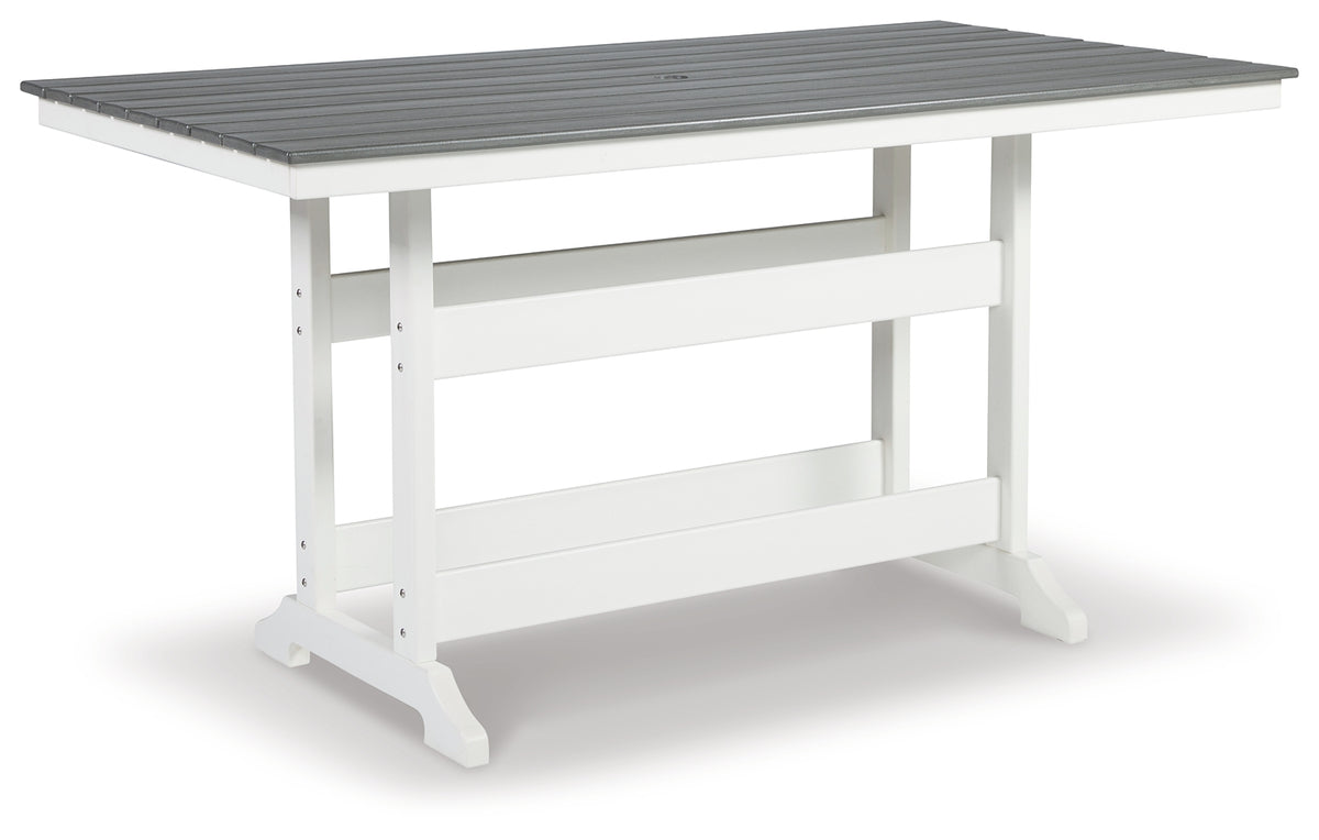 Outdoor barstool seat and back detail of Transville dining set