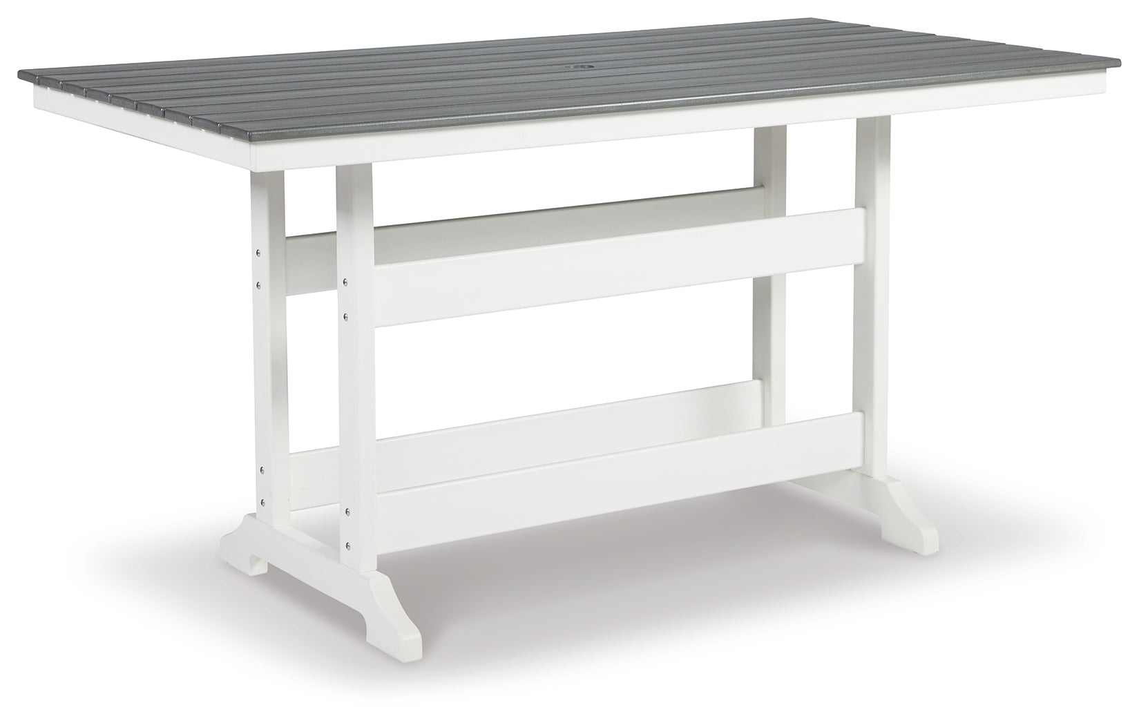 Outdoor barstool seat and back detail of Transville dining set