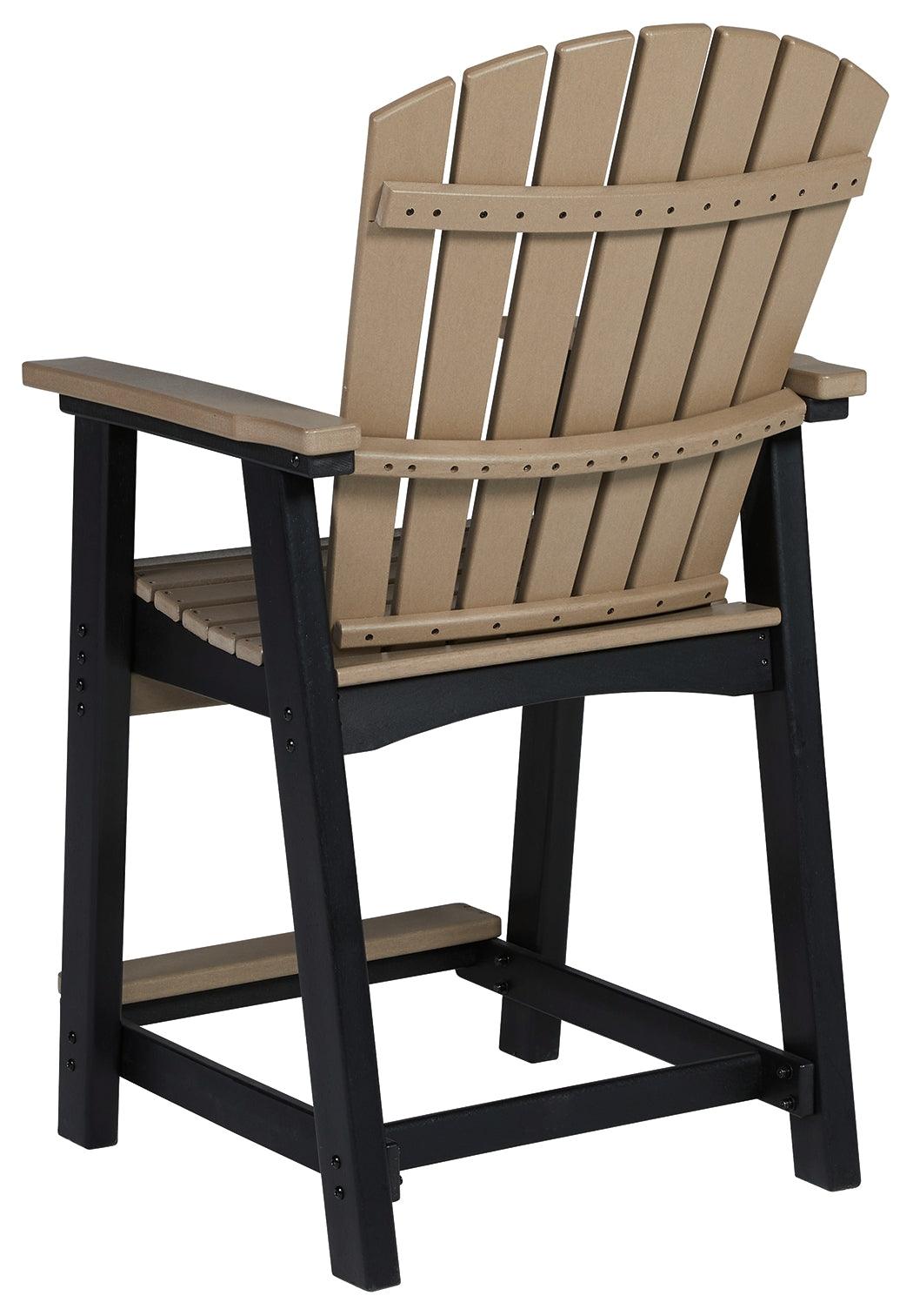 Fairen Trail outdoor stool showing stainless steel hardware