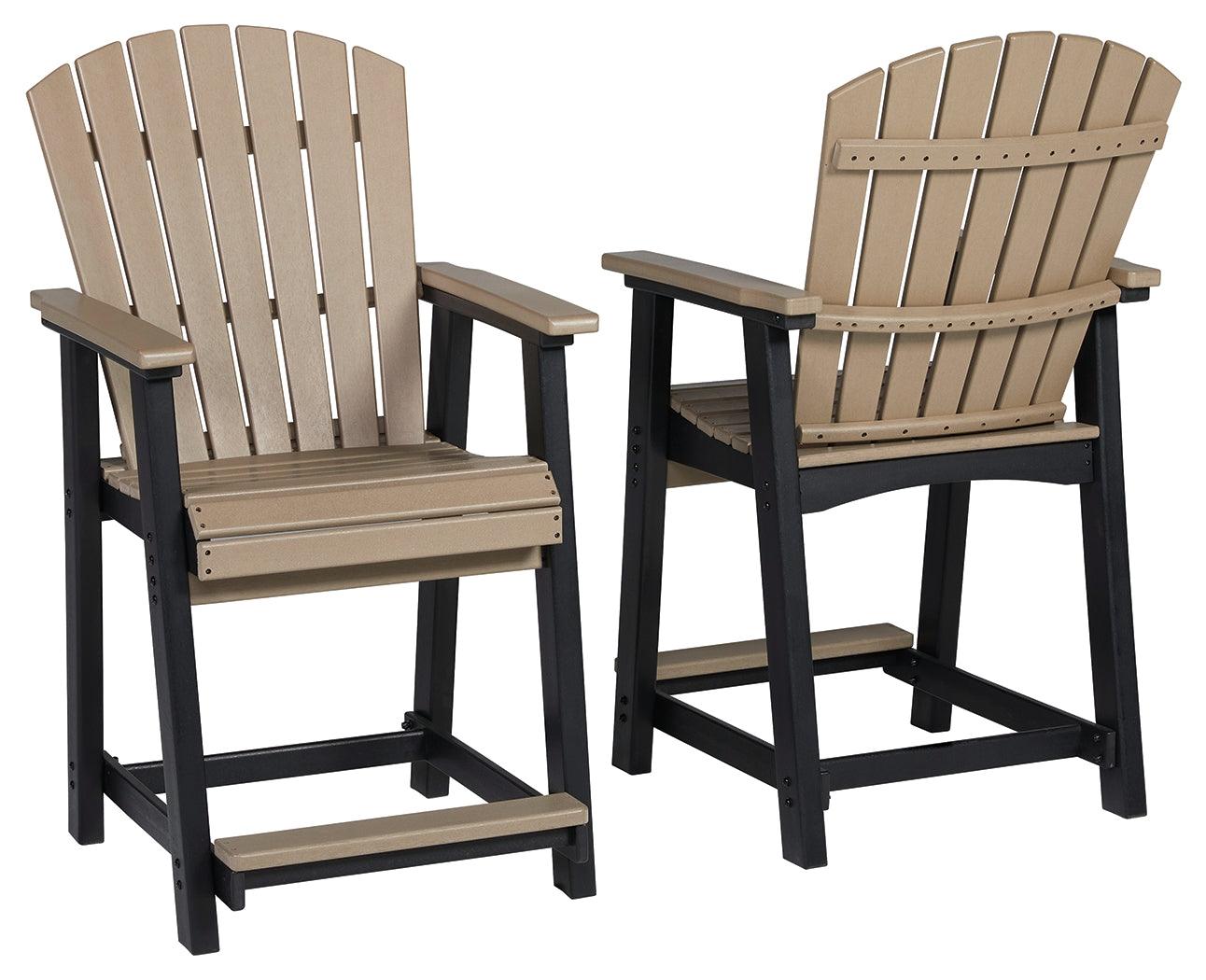 Fairen Trail outdoor bar stool set of two with contemporary styling