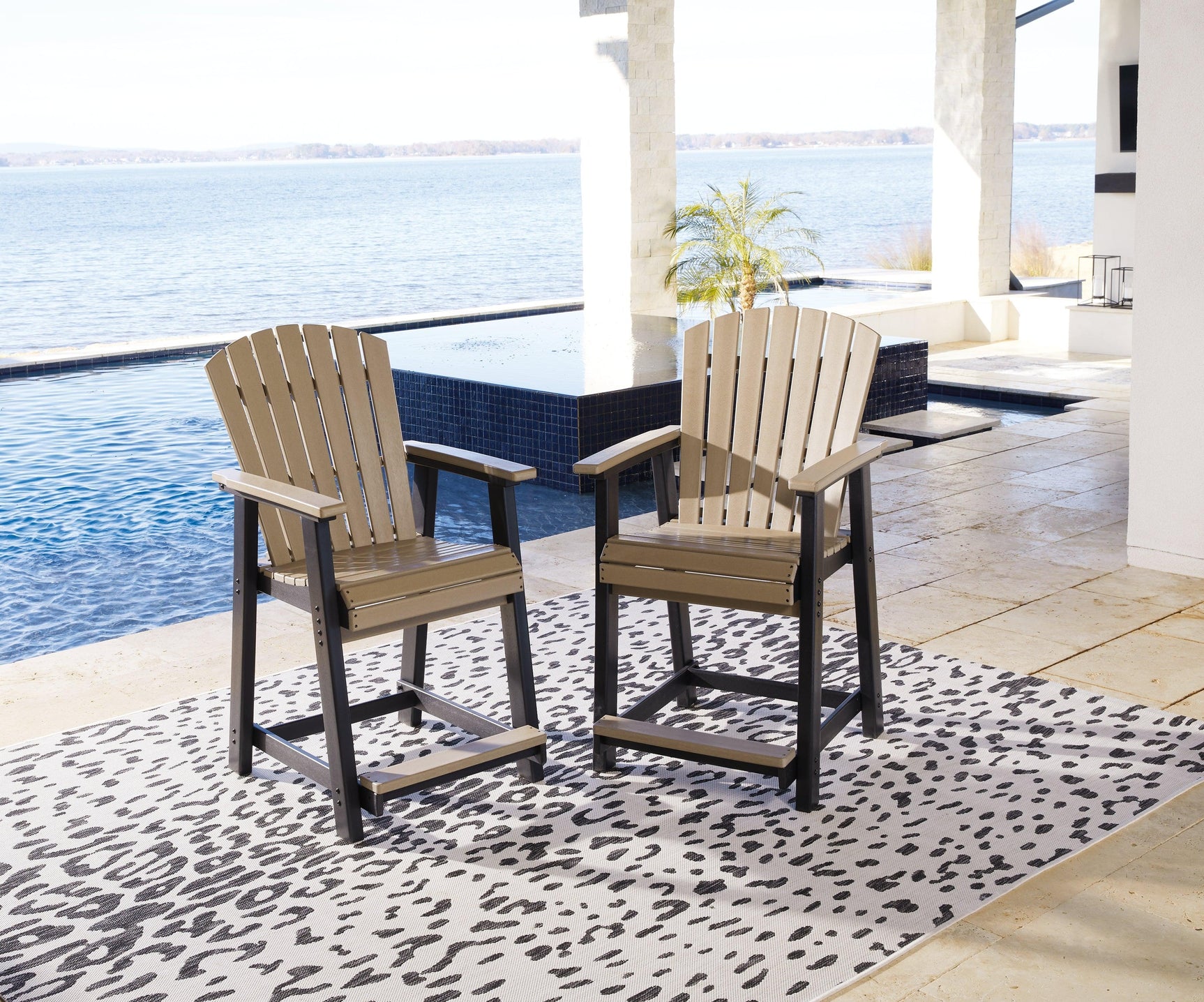 Fairen Trail outdoor counter height bar stool back angle
