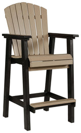 Close-up of armrest and footrest details on Fairen Trail Barstool