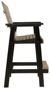 Top view of Fairen Trail Barstool seat finish