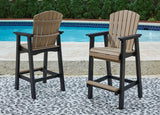 Fairen Outdoor Bar Table and 2 Barstools in black and driftwood finish
