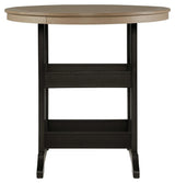 Fairen Trail Bar Table top view showing driftwood finish