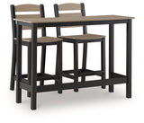 Shoreline Beach outdoor counter table angled view