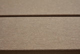 Shoreline Beach outdoor black and beige counter table and two barstools front view