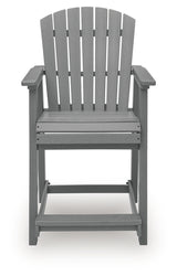 Sanctuary Beach bar stool head-on view showing armrests