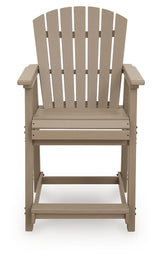 Seacliff Beach Outdoor Counter Height Bar Stool head-on view