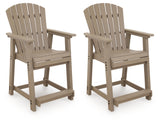 Seacliff Beach Outdoor Counter Height Bar Stool side view