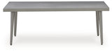 Outdoor chair seat and arm height detail