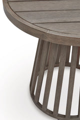 Joy Lagoon Beige Outdoor Dining Set with Cushions and Round Table