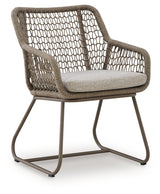 Side view of Majors Beach outdoor chair with cushion
