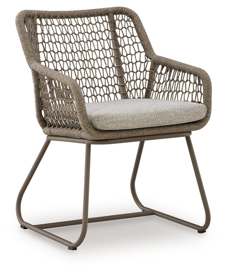 Side view of Majors Beach outdoor chair with cushion