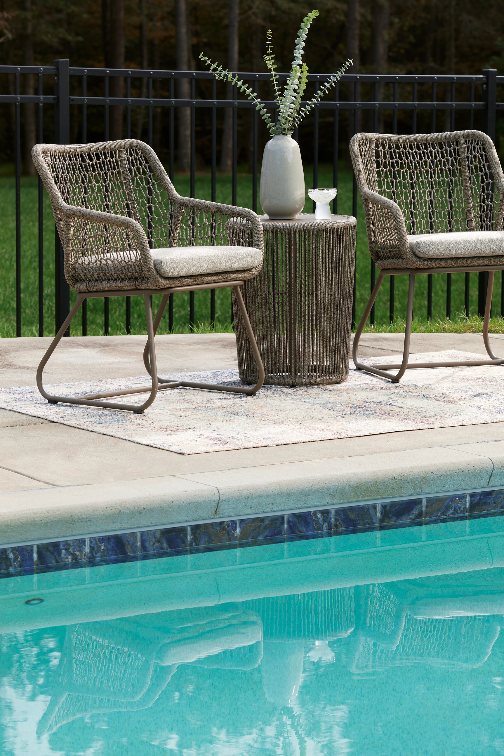 Majors Beach Beige Outdoor Table with 2 Chairs
