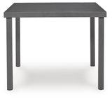 Rocky Creek Outdoor Dining Table, top detail showing umbrella hole