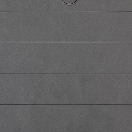 Gray finish sample on aluminum frame