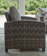 Oasis Court coffee table close-up showing open space