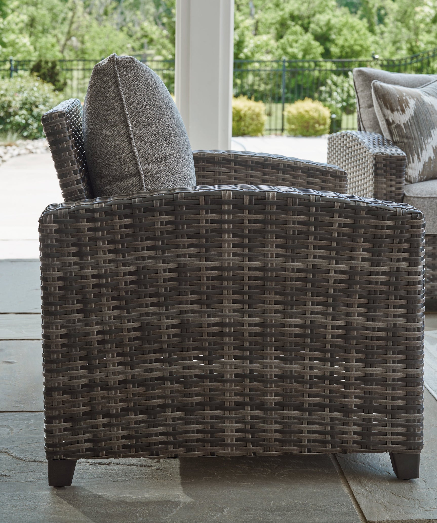Oasis Court coffee table close-up showing open space