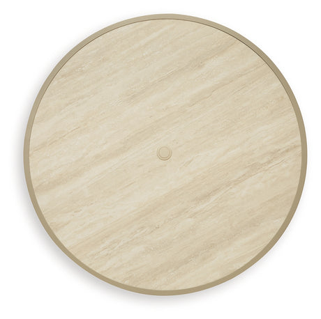 Sintered stone tabletop surface close-up