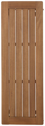 Janiyah Outdoor Dining Bench top view showing wood finish