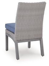 Outdoor chair frame painted with wood-look finish