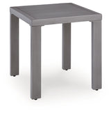 Half Moon Beach outdoor end table, head-on front view