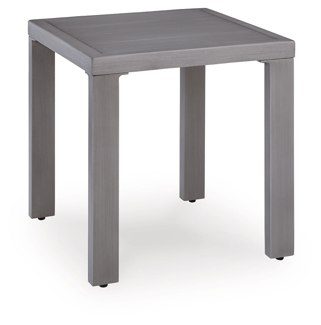 Half Moon Beach outdoor end table, head-on front view