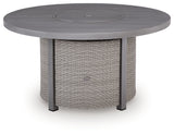 Half Moon Beach fire pit table head-on view