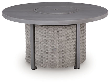 Half Moon Beach fire pit table head-on view