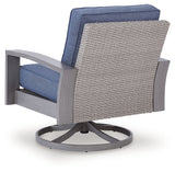 Back view of Half Moon Beach swivel lounge chair