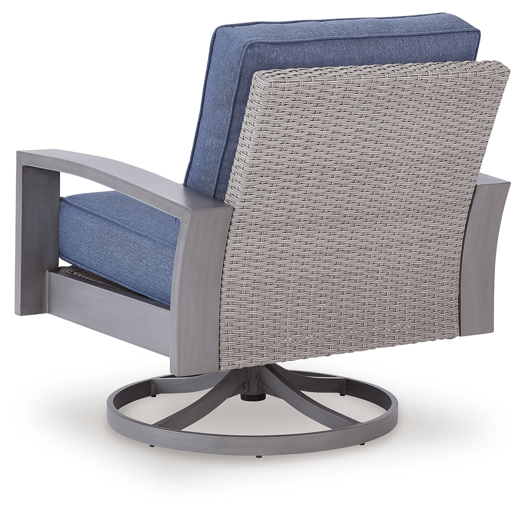 Back view of Half Moon Beach swivel lounge chair