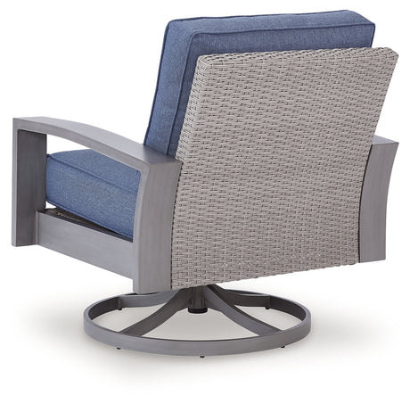 Back view of Half Moon Beach swivel lounge chair