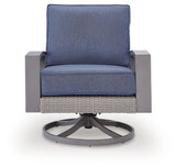 Head-on view of lounge chair with cushion
