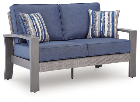 Close-up of plush cushions with Nuvella® fabric