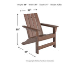 Brown Emmeline Adirondack Chair side view
