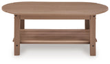Grover Beach Driftwood Outdoor Coffee Table head-on view