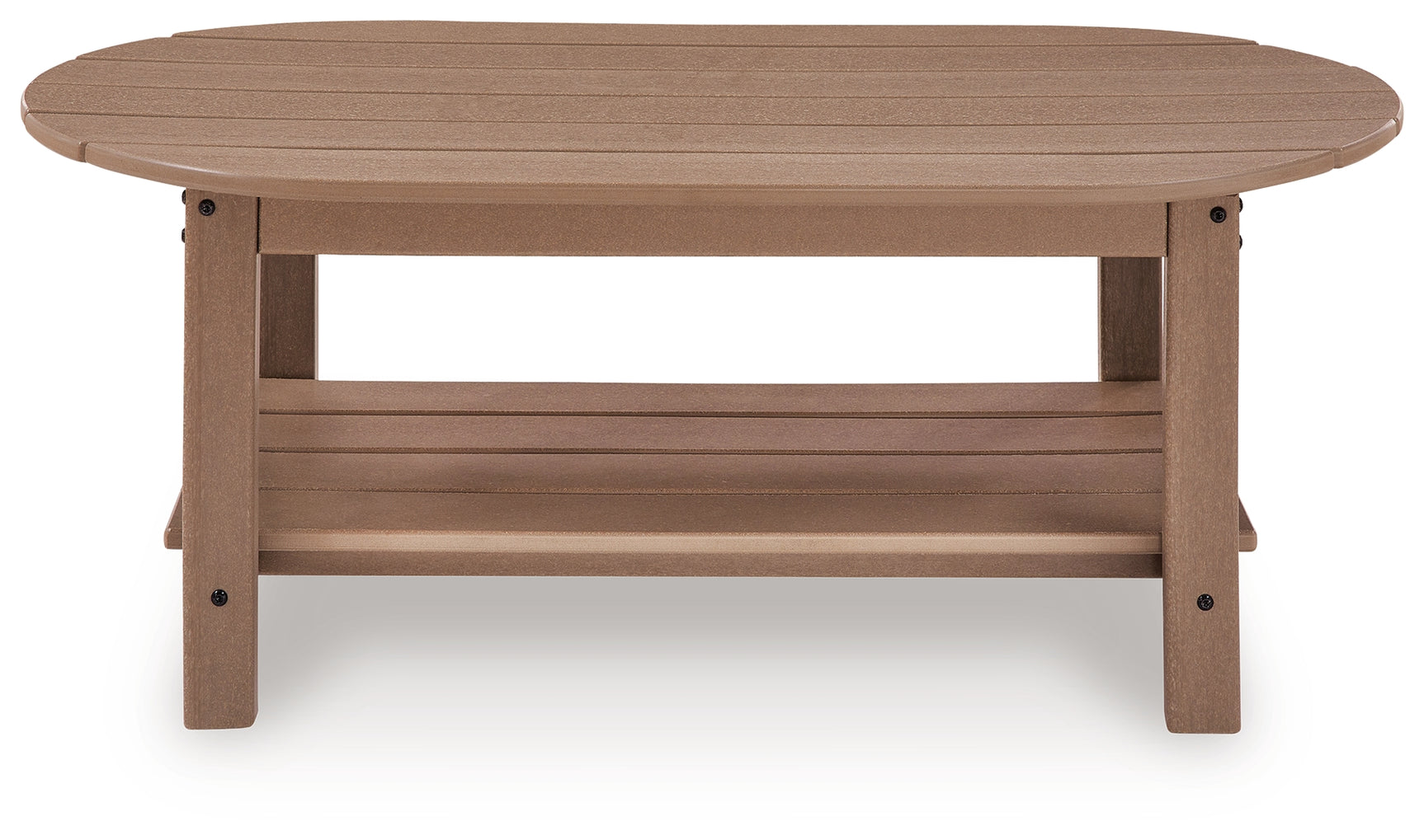 Grover Beach Driftwood Outdoor Coffee Table head-on view