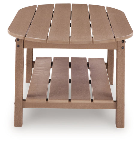 Grover Beach Driftwood Outdoor Coffee Table side profile