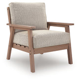 Back view of Grover Beach Driftwood Outdoor Lounge Chair