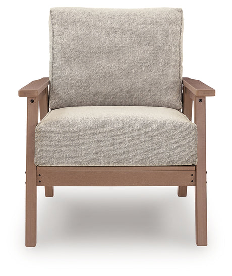 Grover Beach Driftwood Outdoor Lounge Chair front close-up